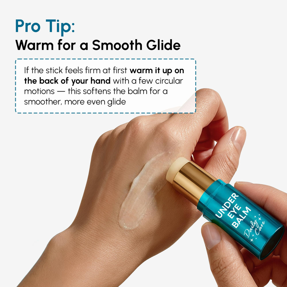 MAREE Balm texture close-up showing creamy glide for the under-eye area.