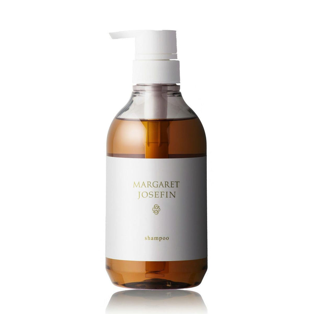 MARGARET JOSEFIN Japanese Shampoo bottle highlighting sulfate-free formula for sensitive skin