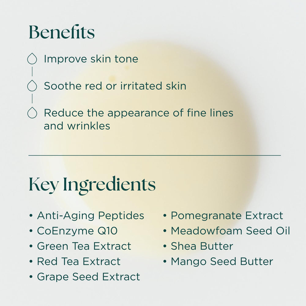 Marini SkinSolutions PeptideXtreme ingredients map featuring CoQ10 and tea extracts.