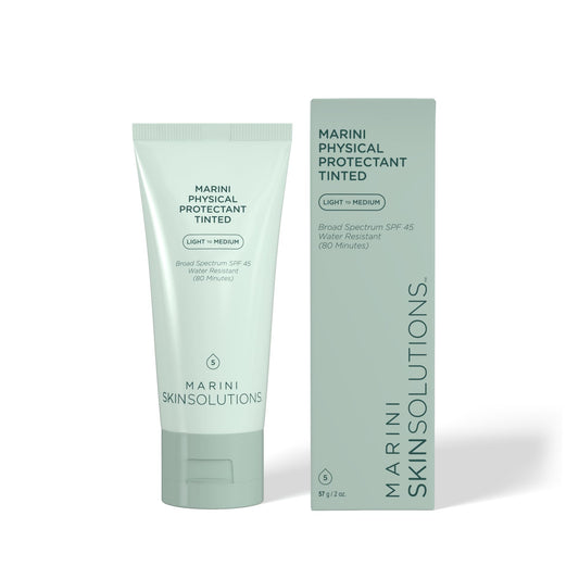 Marini SkinSolutions Physical Protectant Tinted front view with SPF 45 and universal tint