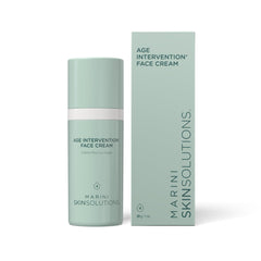 Marini SkinSolutions Age Intervention Face Cream packaging showing premium hydration promise