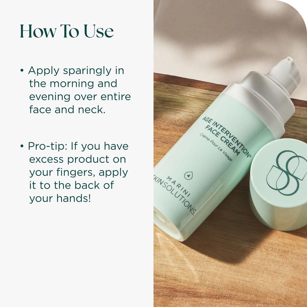 Marini SkinSolutions Age Intervention cream spread demonstrates smooth coverage and moisturization
