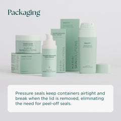 Packaging of Marini SkinSolutions Age Intervention Gentle Cleanser emphasizing cruelty-free, USA-made quality.