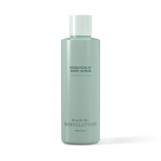 Marini SkinSolutions Bioglycolic Body Scrub bottle front for gentle exfoliation