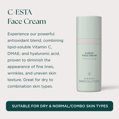 Marini SkinSolutions C-ESTA cream being applied for smoother skin