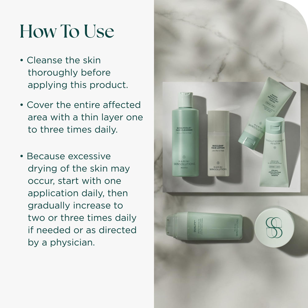 USA-made label on Marini SkinSolutions packaging highlighting safety standards.