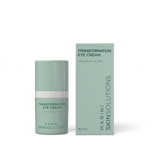Marini SkinSolutions Transformation Eye Cream bottle highlighting hydration for the eye area