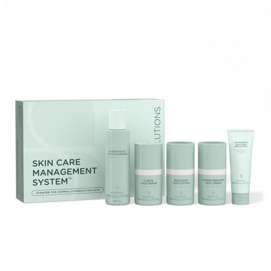 Marini SkinSolutions travel-size starter kit for an effortless daily skincare routine