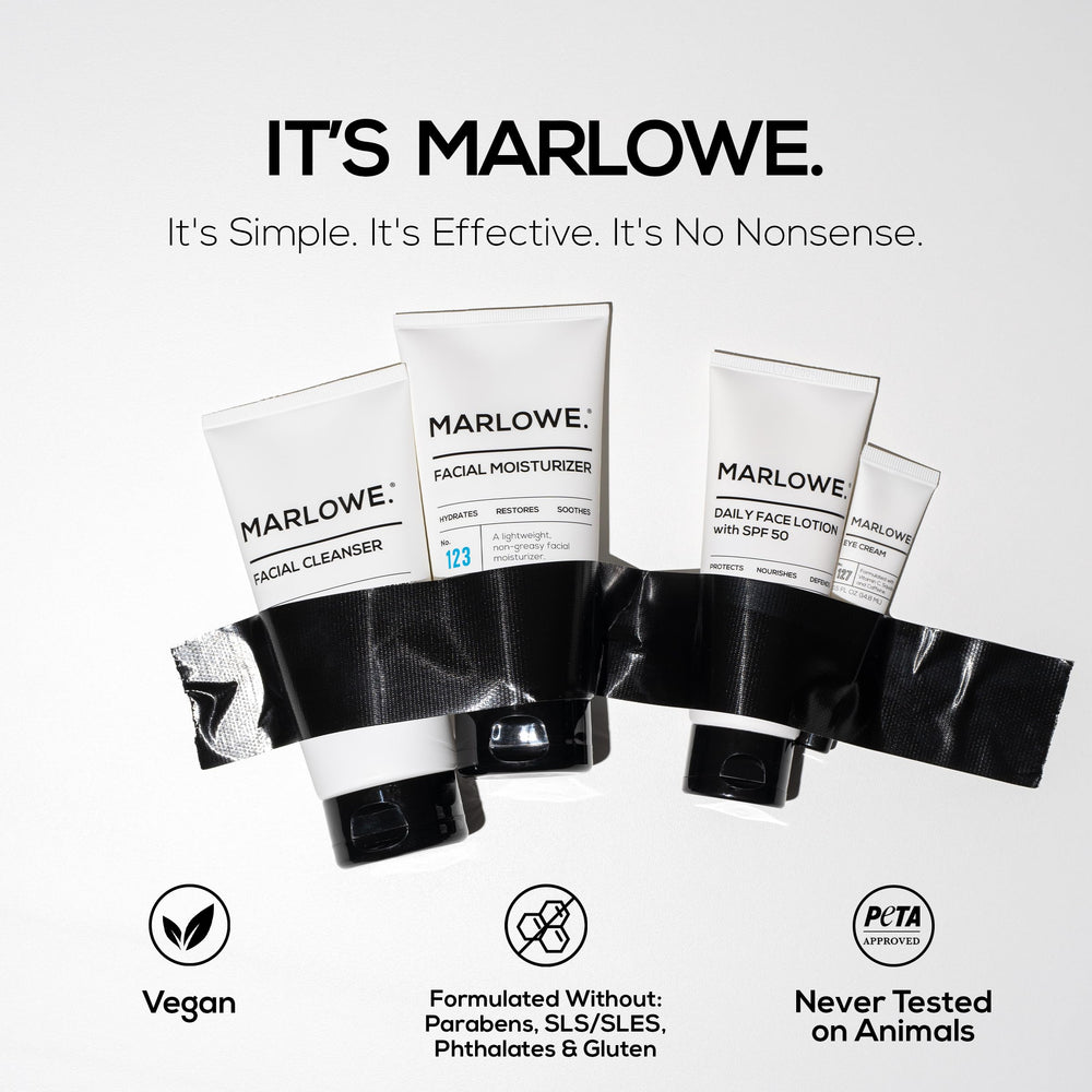 MARLOWE cleanser texture close-up shows foaming action for oil removal