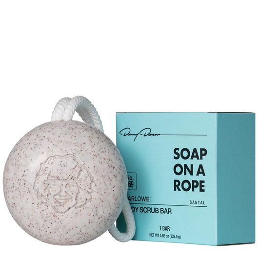 Marlowe No. 069 soap on a rope exfoliator ready for a refreshing cleanse.