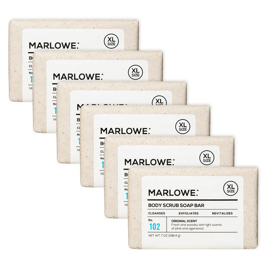 MARLOWE No. 102 bar closeup with shea butter for nourished skin