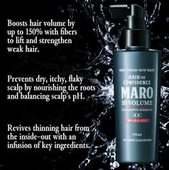 MARO 3D Volume leave-in application on hair for scalp-friendly styling
