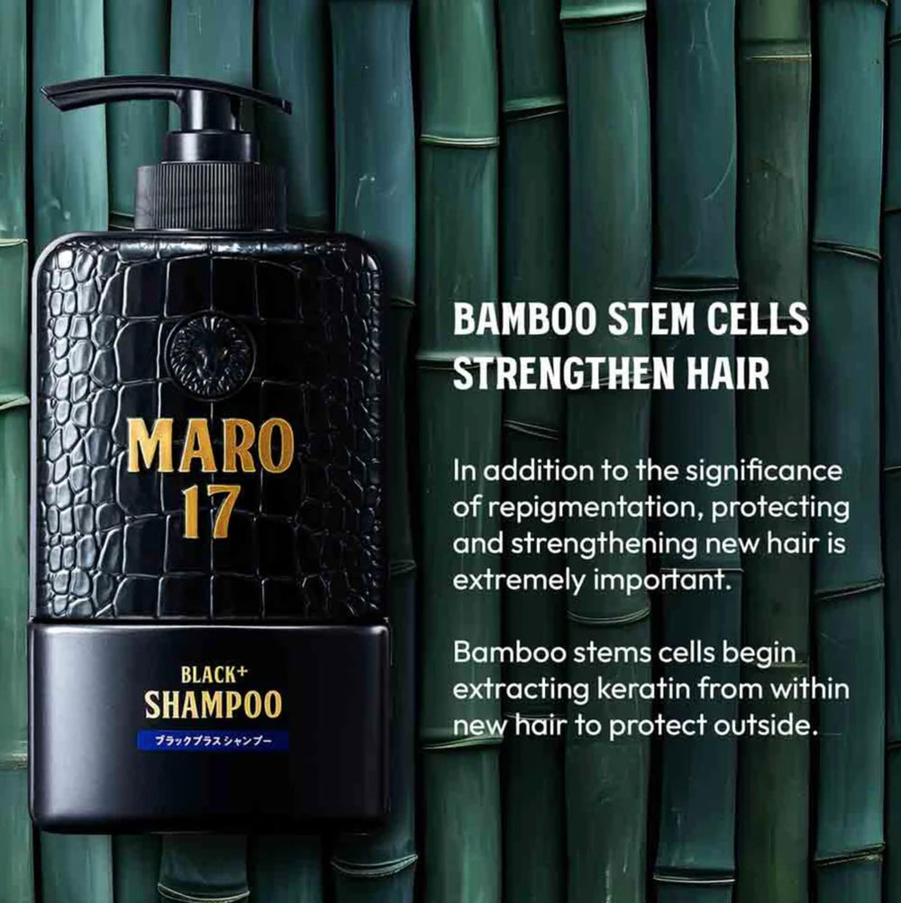 MARO17 Bamboo Apical Cells illustration showing strengthened hair keratin.