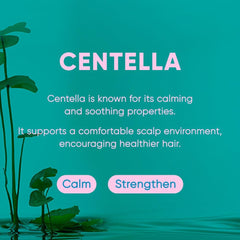 Mars Made Centella Shampoo Bar soothing scalp care in action during a shower rinse.