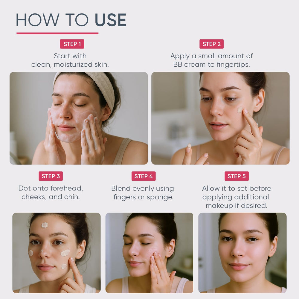 Martinni BB Cream finish delivers a natural glow.