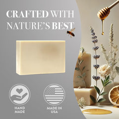 Marvelouskin Lemon Tallow Soap showing creamy lather for daily cleansing.