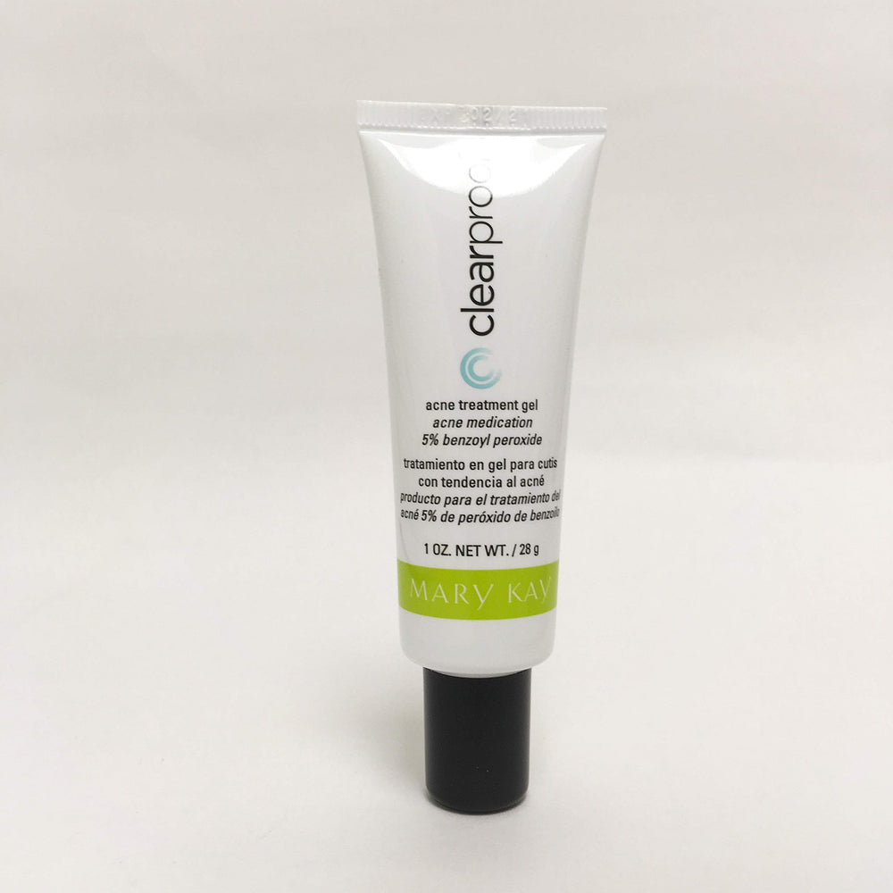 Mary Kay Clear Proof Acne Treatment Gel bottle for daily skincare routine.
