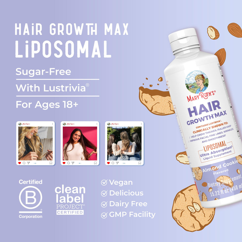 MaryRuth's Hair Growth MAX clean-label-certified – quality you can trust.