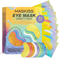 Maskiss 8-color eye patches pack for refreshed under-eye appearance.