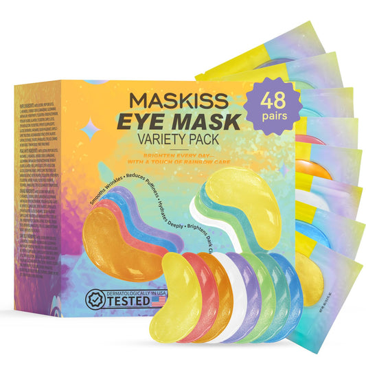 Maskiss eight-color under-eye patches set showing variety for different skin concerns