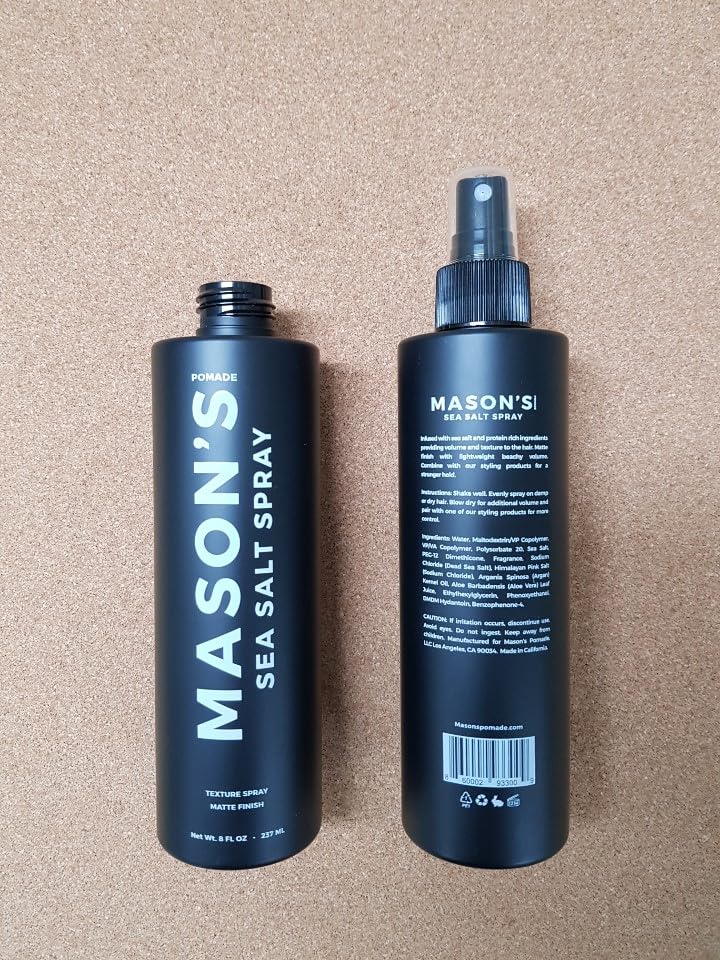 Mason’s Sea Salt Spray used as a primer for extra body.