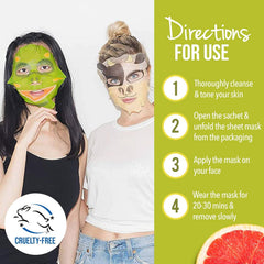 Masque BAR Pretty Animalz bunny face mask provides hydration for comfortable, calm skin.