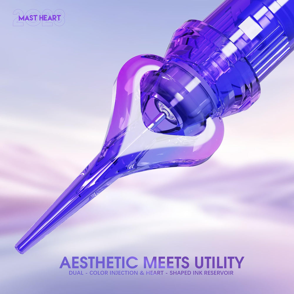 Mast Heart needles pack image highlighting color gradients for vibrant visuals
