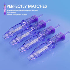Clear-body Mast Pro cartridge enables easy tip cleaning.