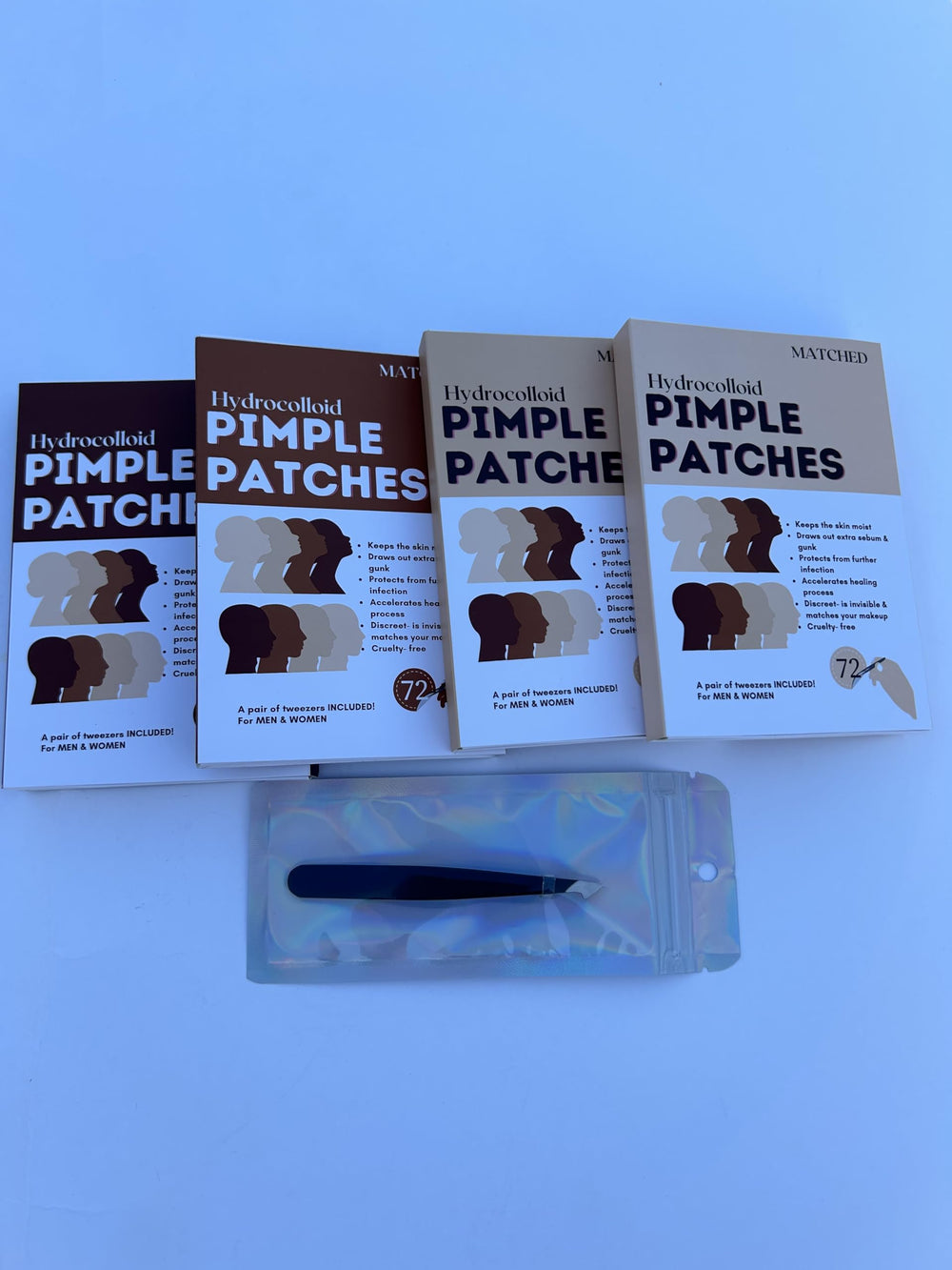 MATCHED patch worn during the day, compatible with makeup.