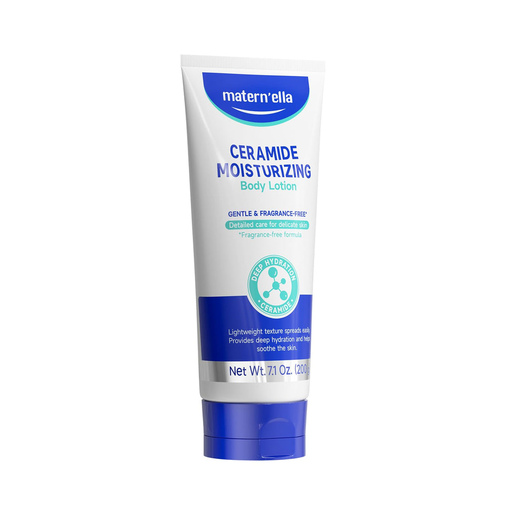 Matern'ella ceramide lotion demonstrates barrier support and 48 hour hydration.