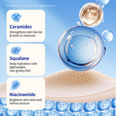 Matern'ella ceramide lotion offers fast absorbing texture with no grease.