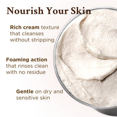 MATKAS cleanser massage-application frame depicts soothing cleansing ritual