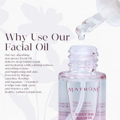 MATRÚM niacinamide and vitamin E provide antioxidant support.