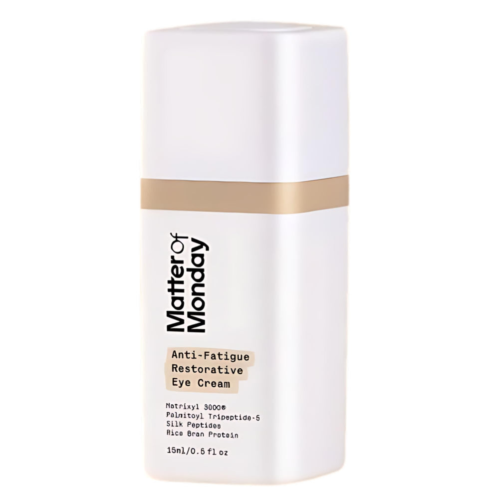 Matter of Monday Eye Cream bottle pour demonstrates rapid under-eye absorption