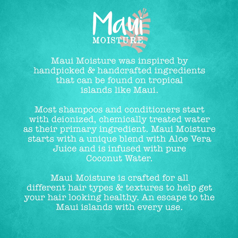 Maui Moisture bottle exuding a light, beachy aroma vibe.