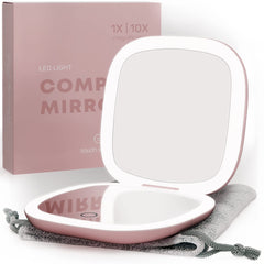 Mavoro compact mirror ideal for bridesmaids gifts with plush pouch.