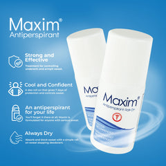MAXIM unscented formula, dermatologist-tested for sensitive skin