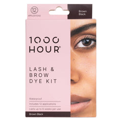 MaxRelief 1000 Hour Brow Color Kit Brown Black packaging for salon-quality brows.