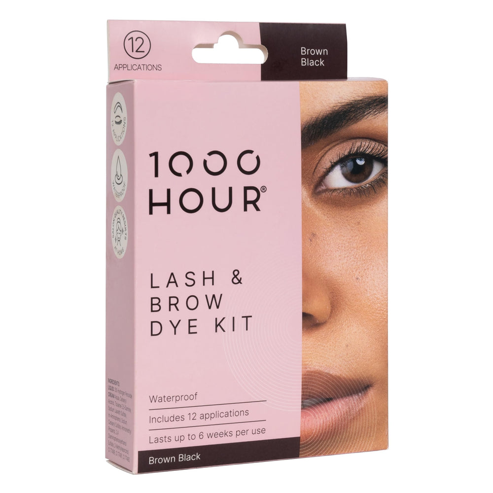 MaxRelief Brow Mascara Brown Black applying for defined color that lasts.