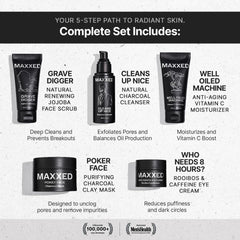 MAXXED Exfoliating Scrub smooths texture for a refreshed, even complexion.