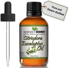 Mayan's Secret Citriodora Eucalyptus Oil bottle for daily skincare rituals.