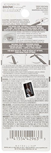 Maybelline Brow Precise Pencil natural wax formula creates soft, believable fills.