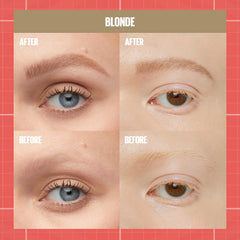 Maybelline Build-A-Brow six shade swatches show brow-tone variety.