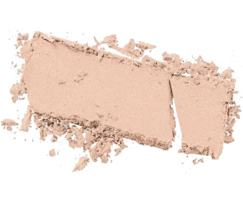 MAYBELLINE Linen swatch on eyelid demonstrates soft blendability for quick looks.