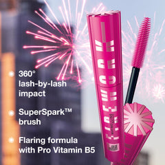 Maybelline Firework lashes 360-degree view showing full flare.