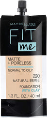 Maybelline Fit Me Matte and Poreless pouch with spout for precise on-the-go application.