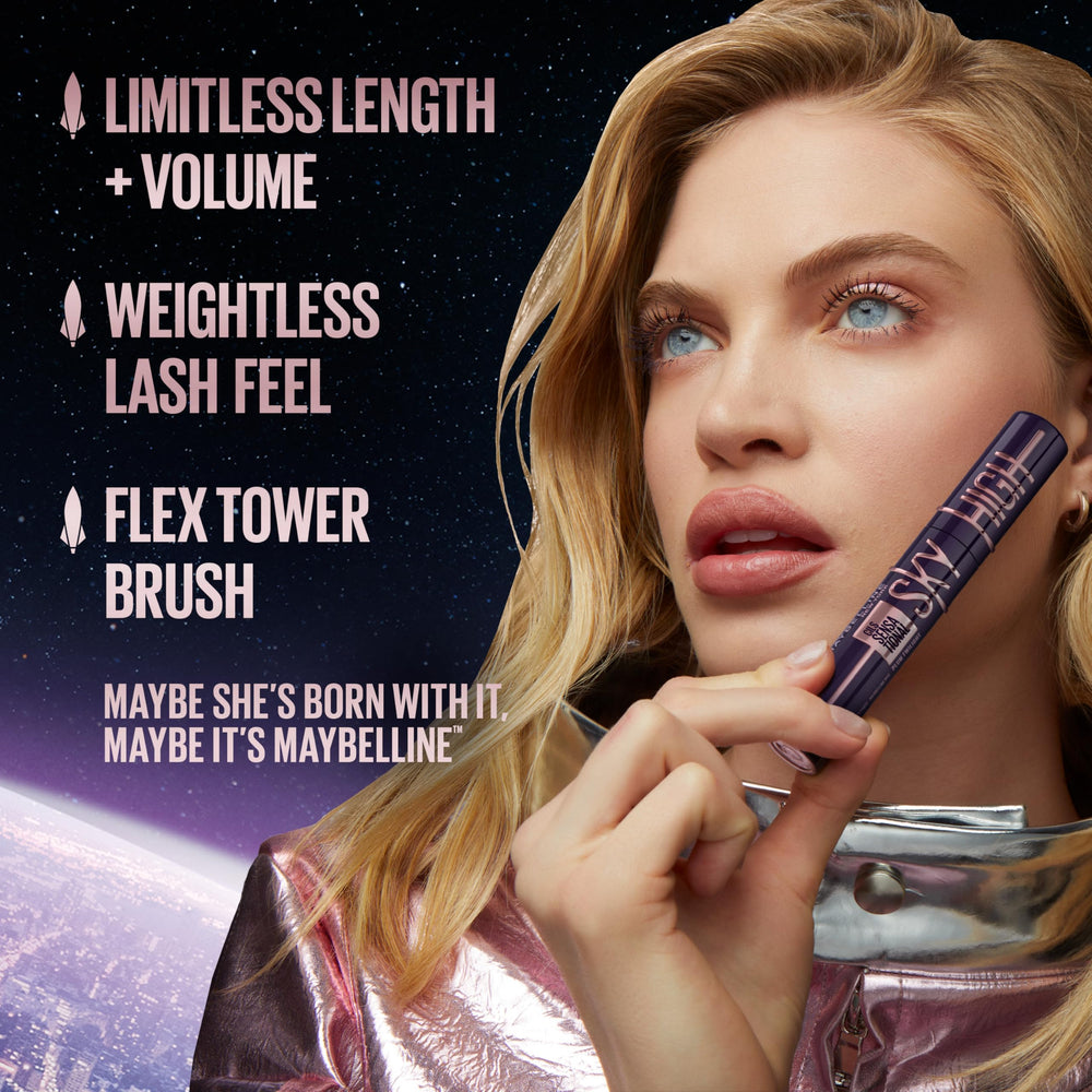 Maybelline Sky High lashes extended with bamboo-infused lightweight formula