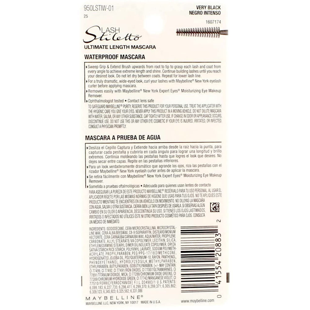 Maybelline Lash Stiletto lush-lashes-after-coats demonstrates dramatic length