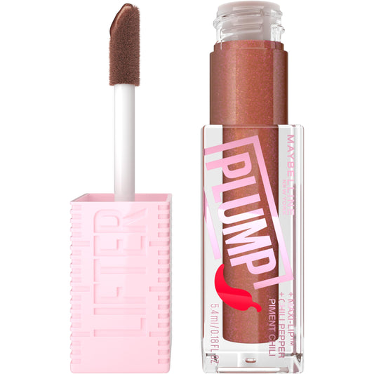 Maybelline Lifter Gloss Plump with chili pepper for a warming, fuller lip look