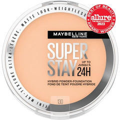 Maybelline Super Stay Hybrid Powder Foundation long-wear matte finish for daily confidence.